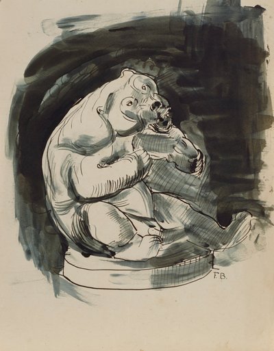 Sitting Malayan Bear by Franz Barwig d. Ä.