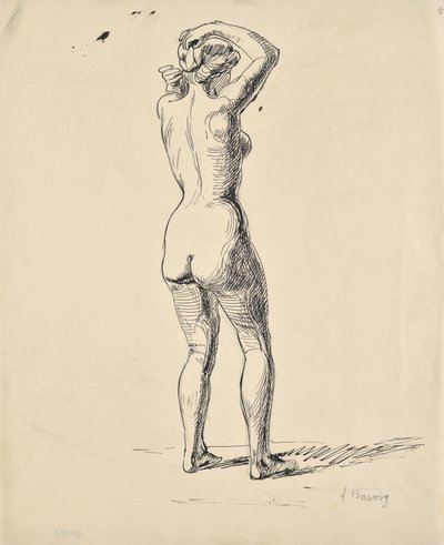 Sketch of a Bather by Franz Barwig d. Ä.