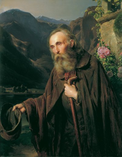An Old Beggar by Franz Eybl