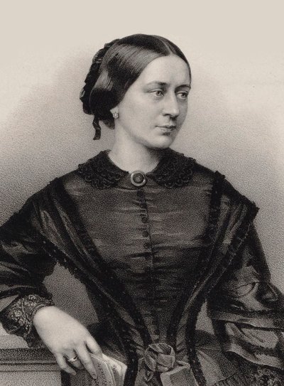 Portrait of Clara Schumann, 1860 by Franz Hanfstaengl