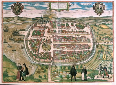 Barth in Pomerania, Germany (engraving) by Franz Hogenberg