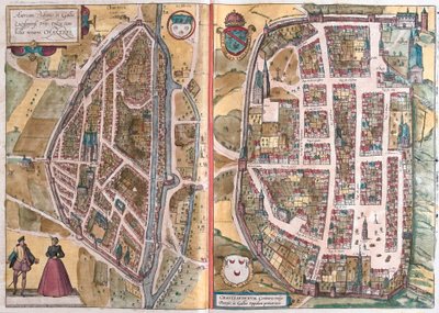 Chartres and Chateaudun, France by Franz Hogenberg