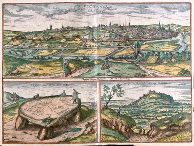Montpellier, Tours and Poitiers, France by Franz Hogenberg