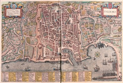 Palermo, Italy (engraving) by Franz Hogenberg
