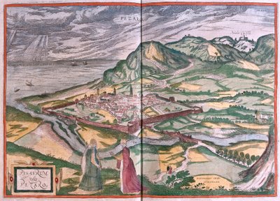 Pesaro, Italy (engraving) by Franz Hogenberg