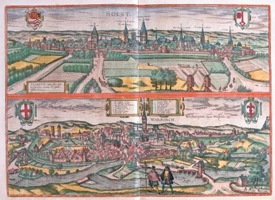 Soest and Warburg, Germany by Franz Hogenberg