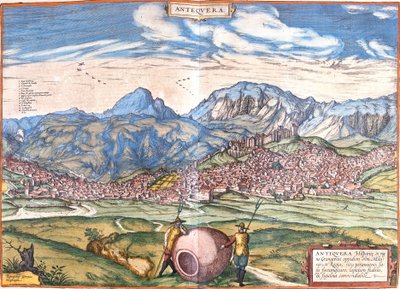 View of Antequera, Spain by Franz Hogenberg