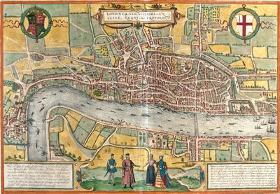 View of London (Londinum), England by Franz Hogenberg