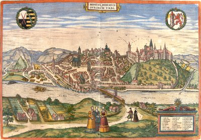 View of Meissen, Germany by Franz Hogenberg