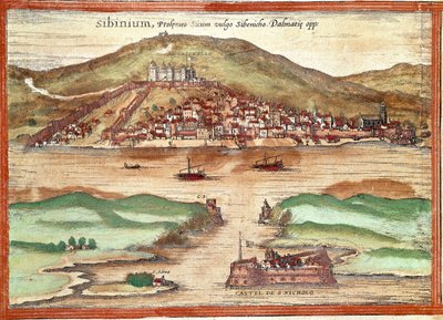 View of Sibenik by Franz Hogenberg