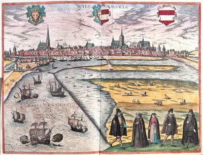 Wismar, Germany (engraving) by Franz Hogenberg