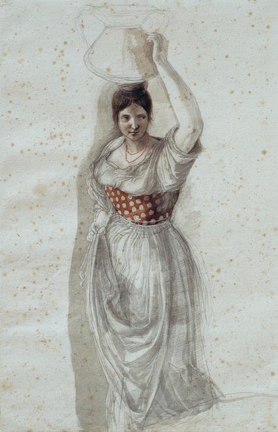 Italian Woman Carrying a Jug by Franz Horny
