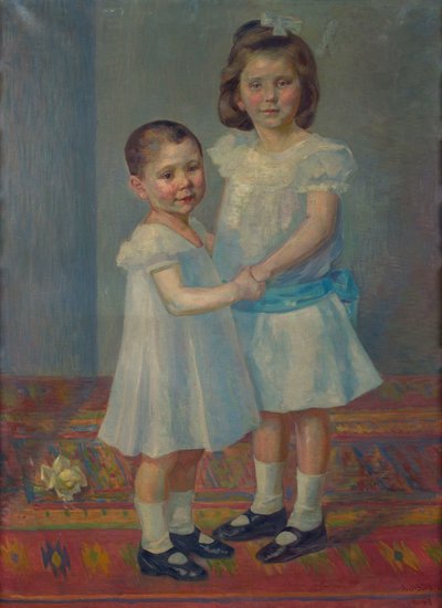 Portrait of Two Children by Franz Jaschke