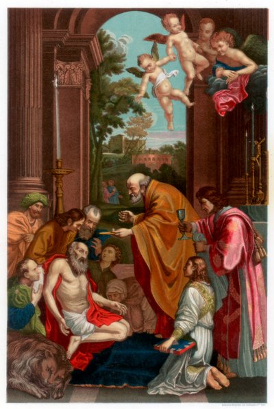 Last Communion of Saint Jerome by Franz Kellerhoven