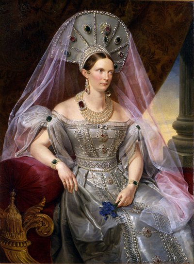 Portrait of Empress Alexandra Fyodorovna by Franz Krüger