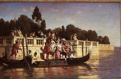 An Elegant Boating Party by Franz Leo Ruben