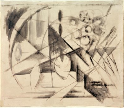 Abstract Drawing by Franz Marc