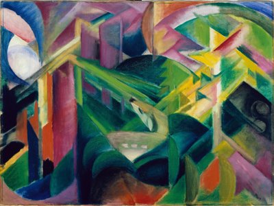 Deer in Cloister Garden by Franz Marc