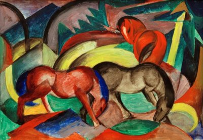 Three Horses by Franz Marc