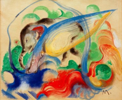 Fabulous Animal (Gray Elephant) by Franz Marc