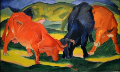 Fighting Cows by Franz Marc