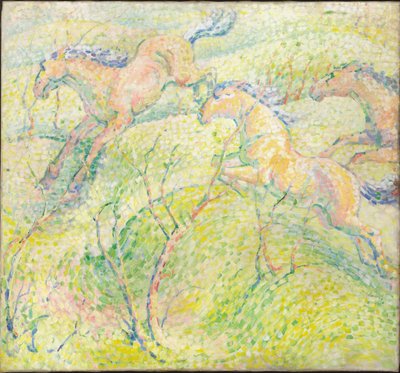 Jumping Horses by Franz Marc