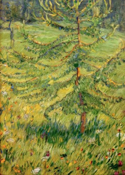 Young Larch on a Forest Meadow by Franz Marc
