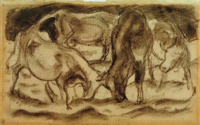 Fighting Cows by Franz Marc