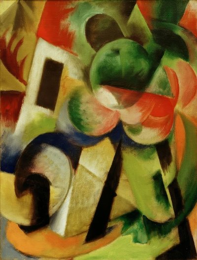 Small Composition II (House with Trees) by Franz Marc
