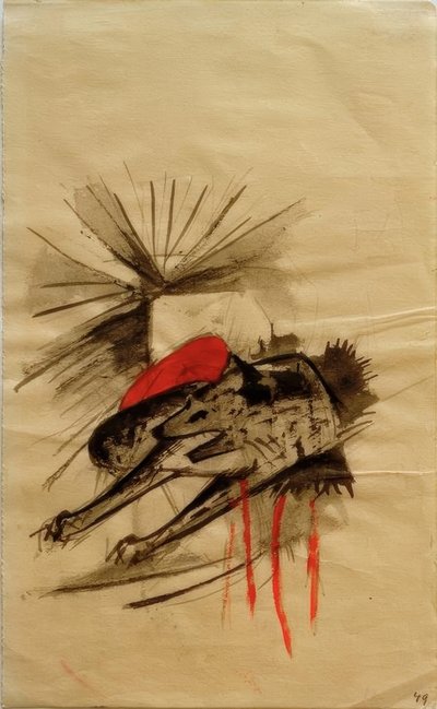 Lying Hyena (Lying Wolf) by Franz Marc