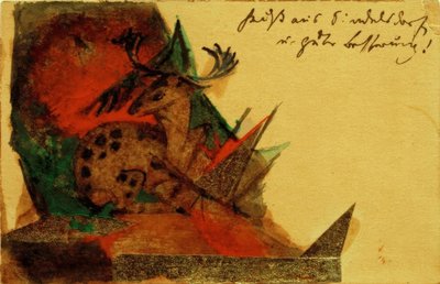 Lying Deer by Franz Marc