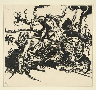 Lion Hunt by Franz Marc