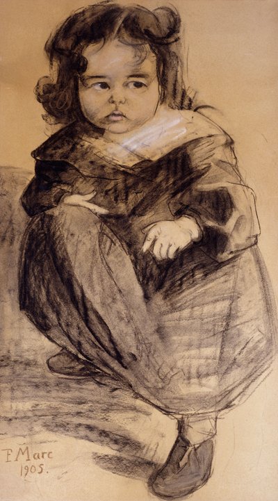 Little Girl with a White Collar by Franz Marc