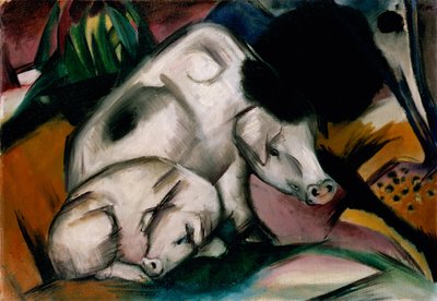 Pigs, c.1912 by Franz Marc