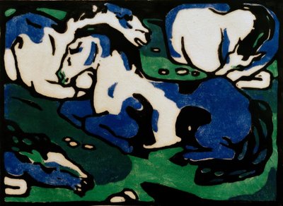 Resting Horses by Franz Marc