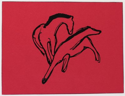 Two Horses by Franz Marc