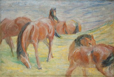 Grazing Horses I by Franz Marc