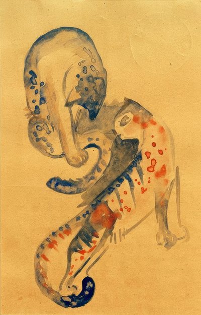 Two Big Cats by Franz Marc