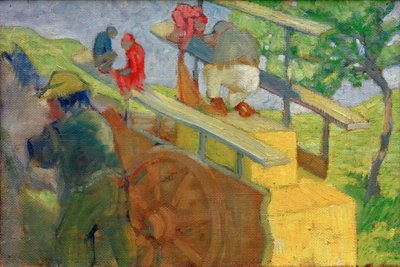 Monkey on a Cart by Franz Marc