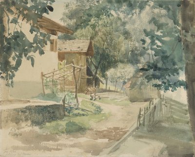 A Farmyard near Merano, 1860 by Franz Meyerheim