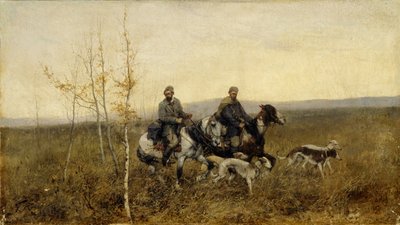 The Hunters, 1881 by Franz Roubaud