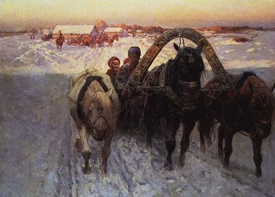 The Sleigh by Franz Roubaud