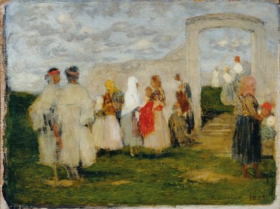 Churchgoing in Lundenburg by Franz Rumpler