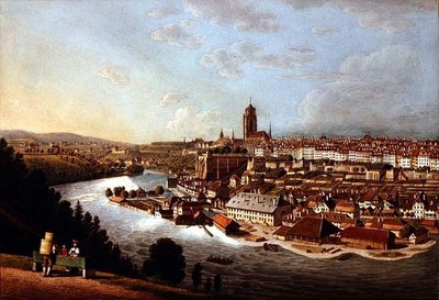 A view of Berne from above by Franz Schmidt