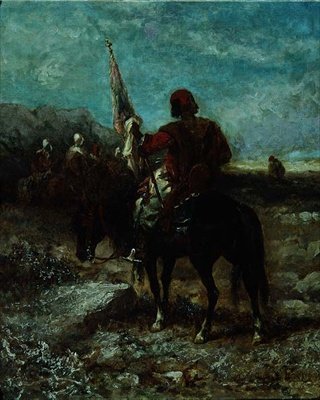 An Arab Horseman by Franz Schreyer