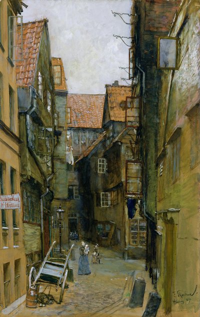 The Matthiasstrasse in Hamburg by Franz Skarbina