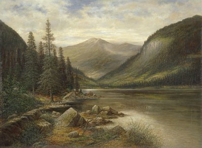 Erlaufsee with Bare Peak in the Background by Franz Stephan Paschinger