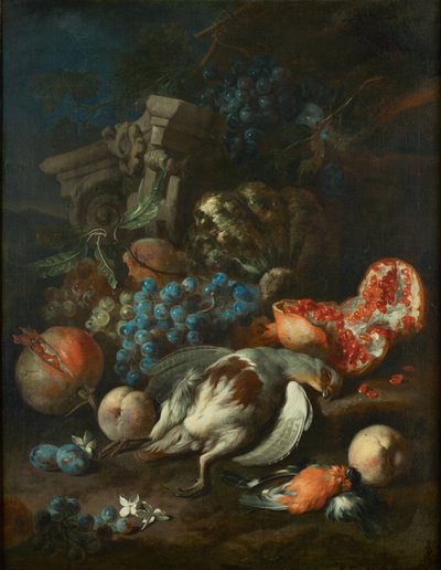 Still Life with Dead Partridge and Bullfinch by Franz Werner Tamm