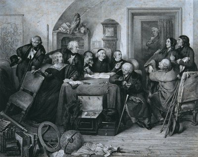 The Reading of the Will by Franz Xaver Stöber