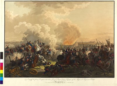 Battle of Aspern 1809 by Franz von Habermann